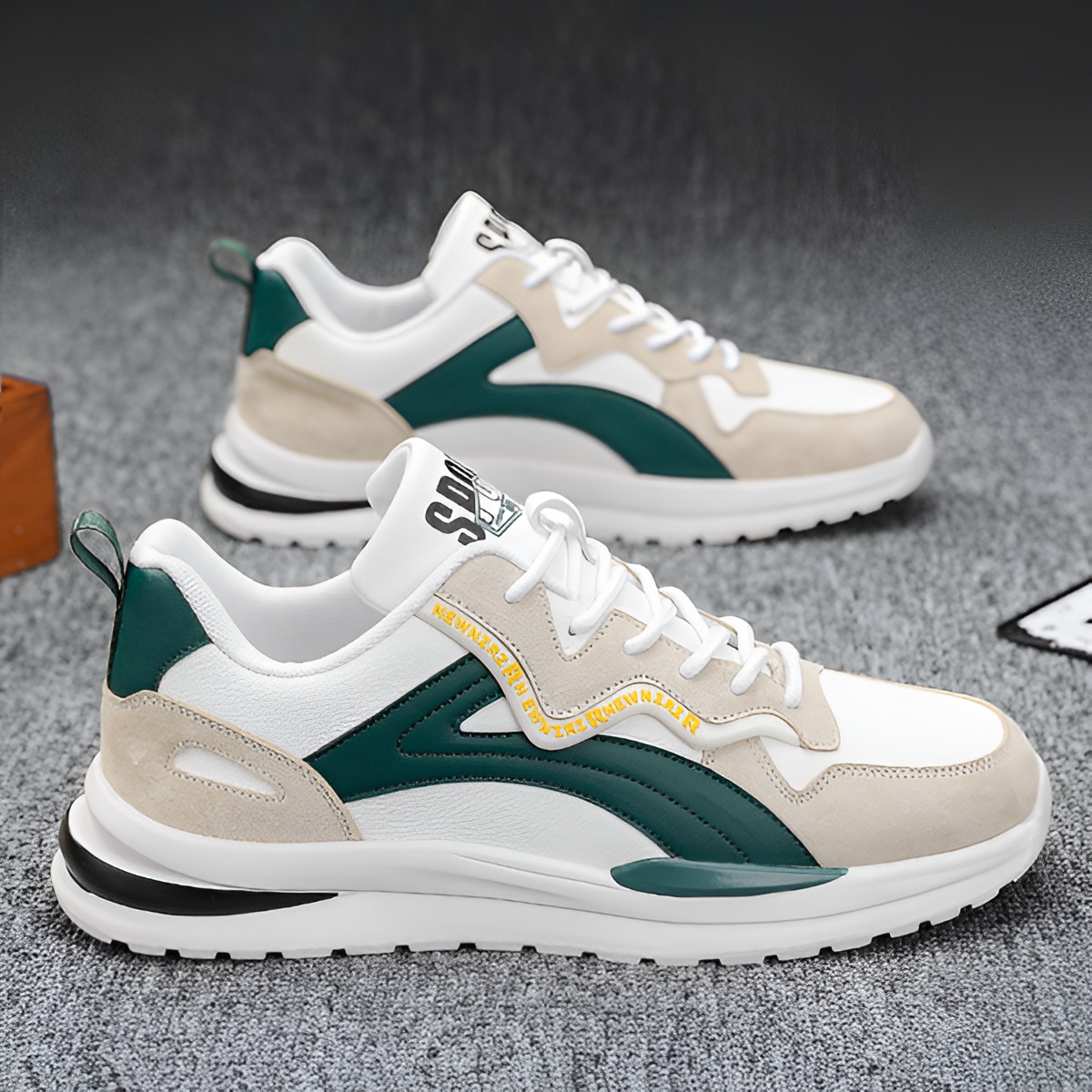 White Shoes for Men in Spring, Versatile, Breathable, Sports, Versatile, Trendy Sneakers, Boys' Trendy Shoes, Casual Shoes, Shoes for Men