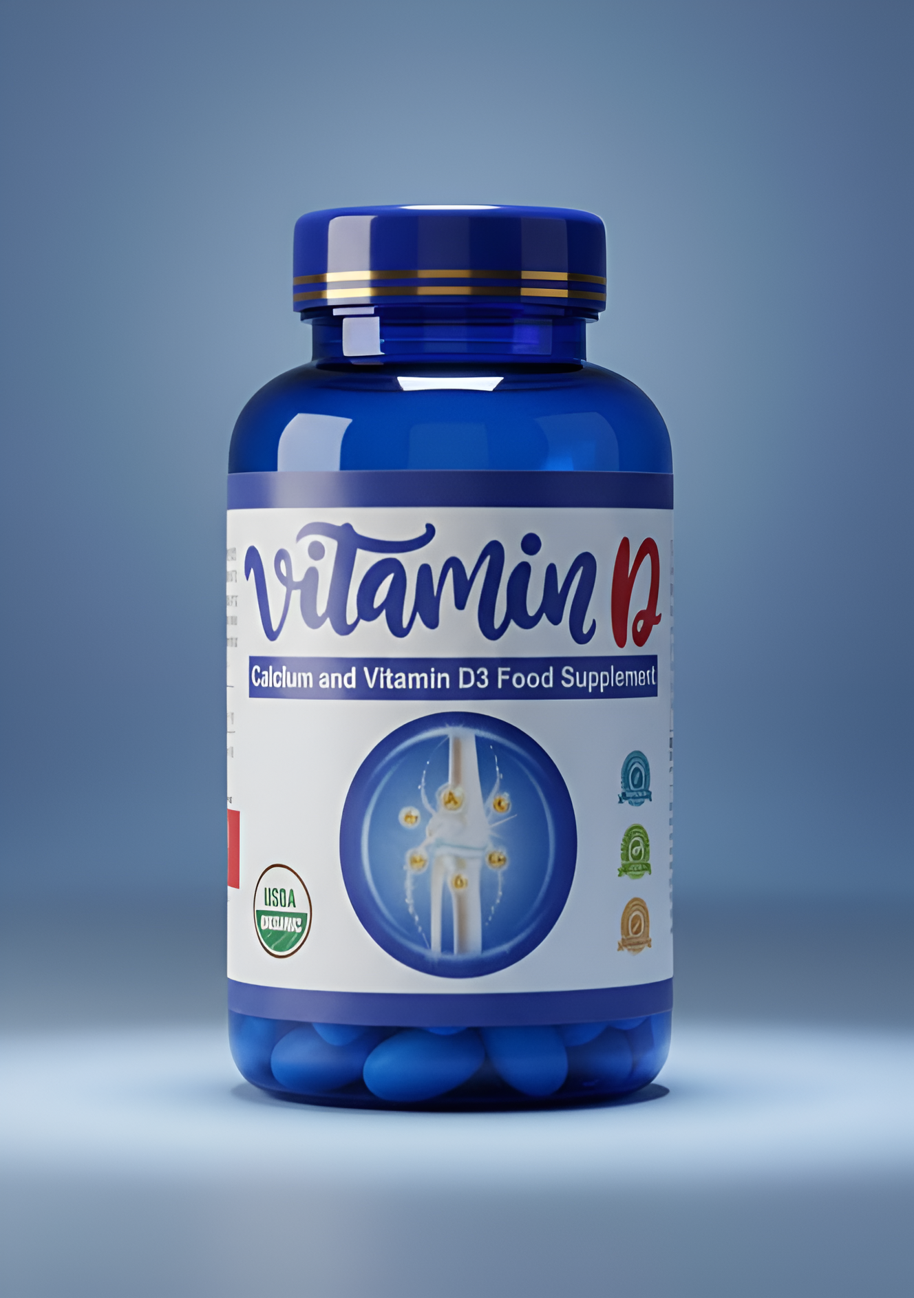 Vitamin D Calcium and Vitamin D3 60pis Food Supplement
